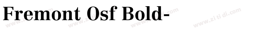 Fremont Osf Bold字体转换